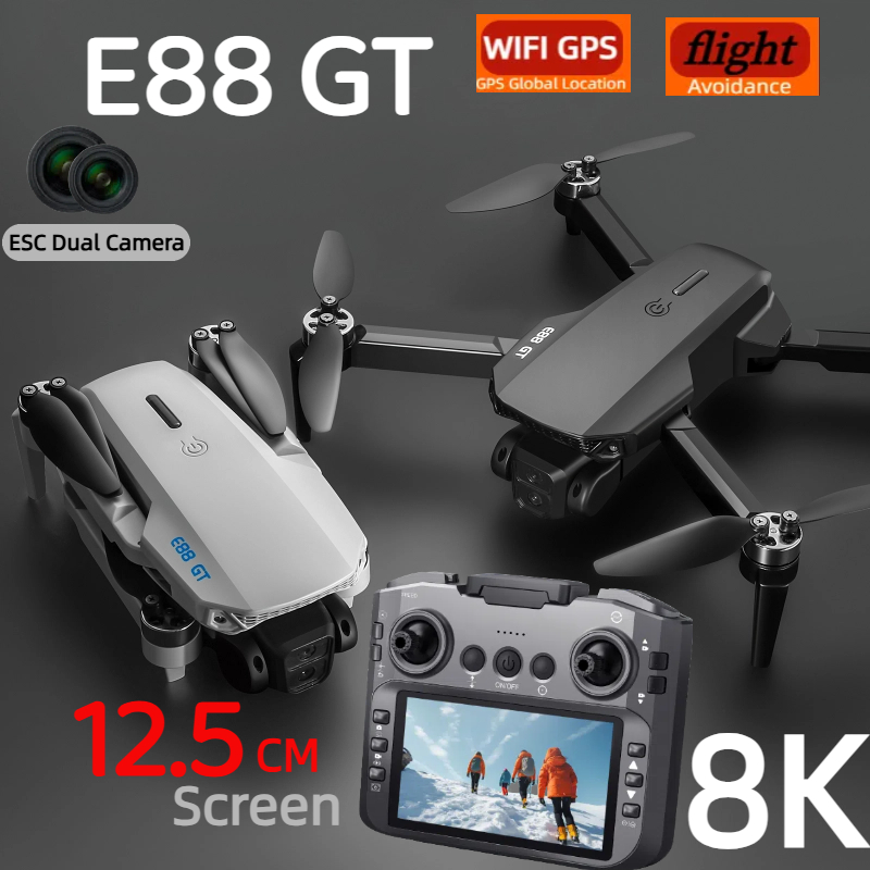 Jjrc Drone X12 - E88GT Drone 8K Professionnel HD 360