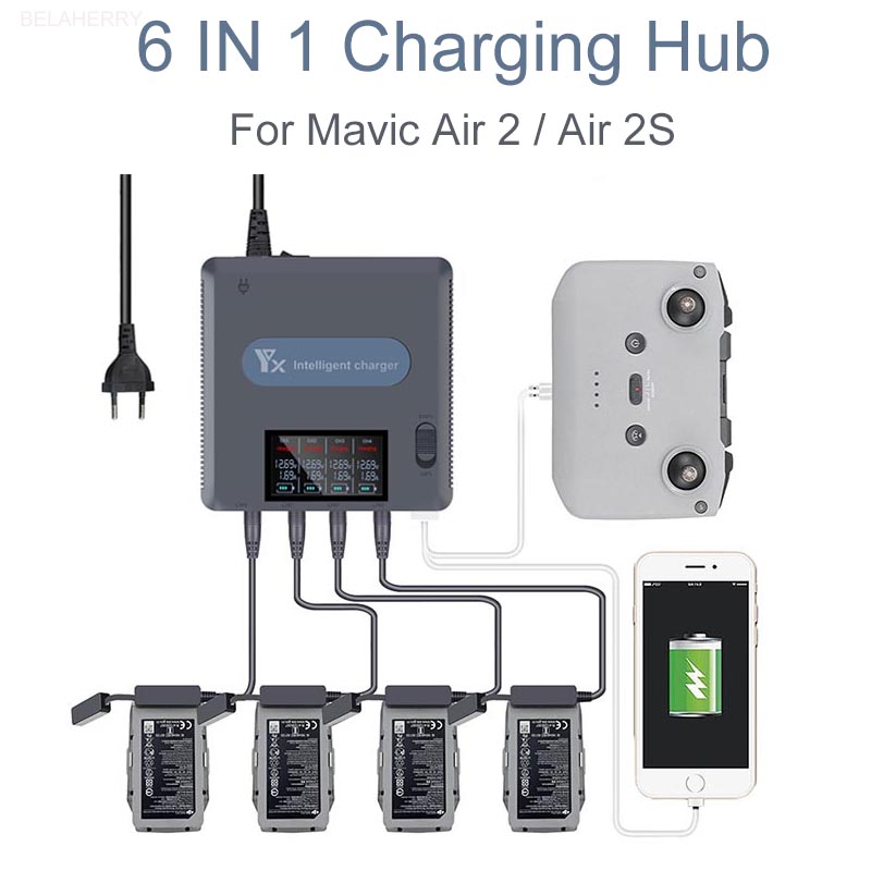 Chargeur de batterie 6 en 1 po - Drone Battery Adapter avis et prix