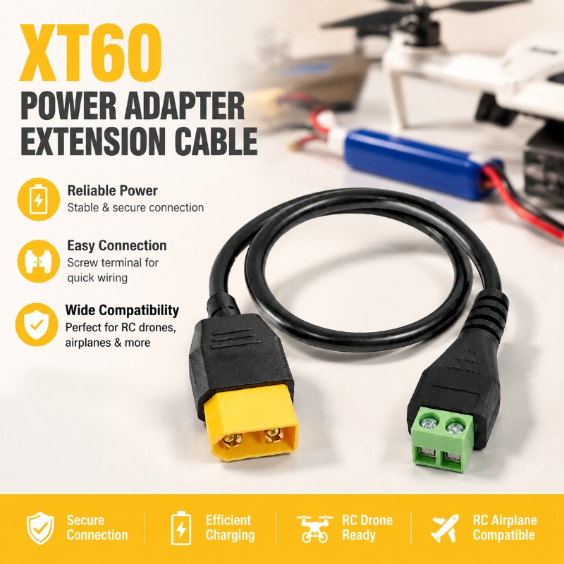 Câble adaptateur XT60 mâle-fem - Drone Battery Adapter avis et prix