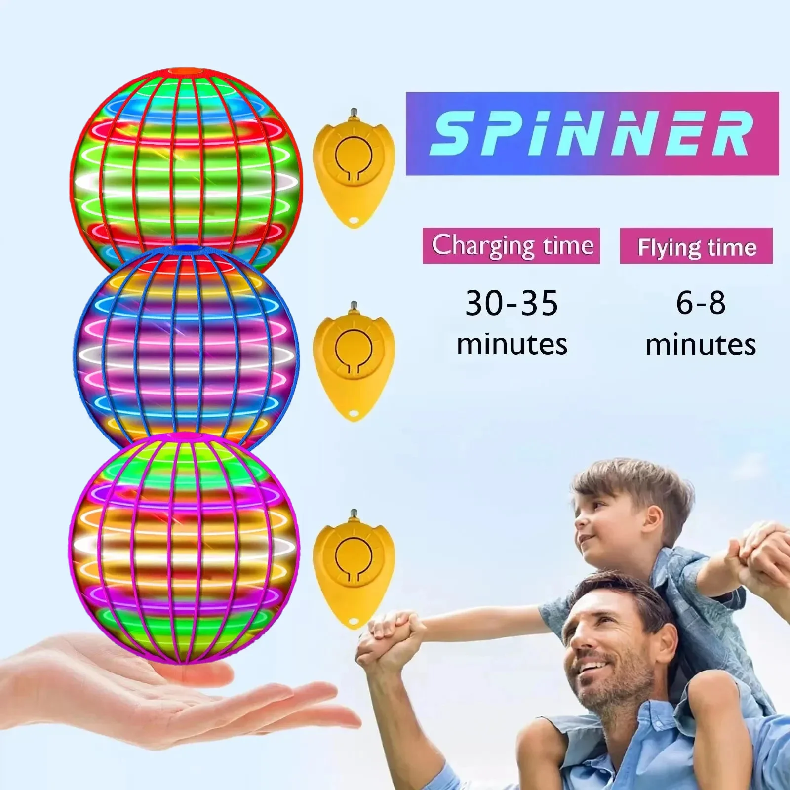 Balle volante Boomerang Spinne - Drone Strobe Light avis et prix