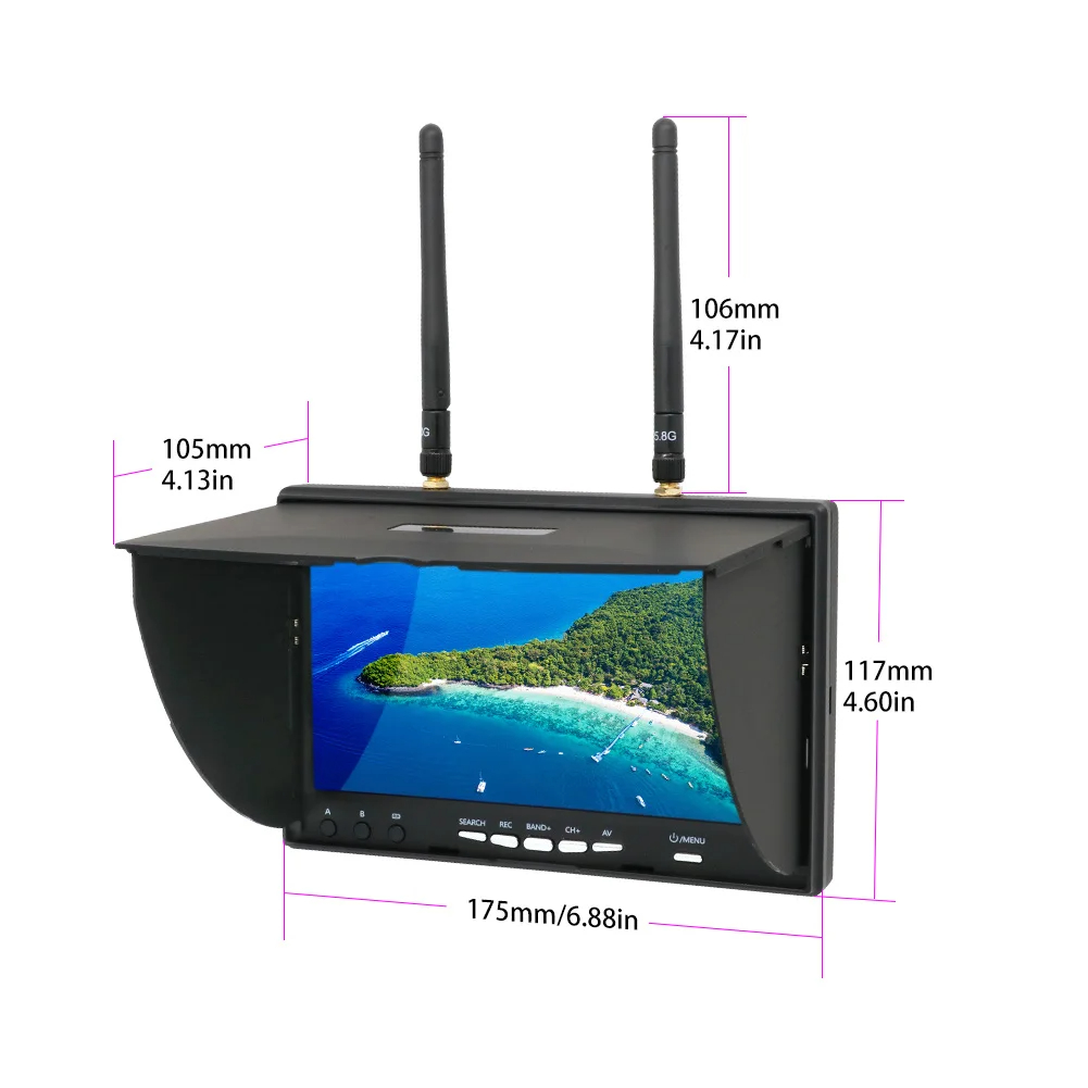 5.8G FPV DVR LS5802D, écran LC - Drone Controller Screen avis et prix